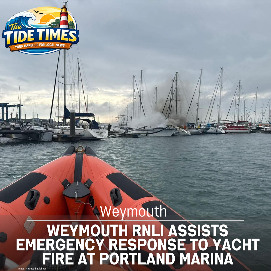 Weymouth RNLI Assists Emergency Response to Yacht Fire at Portland Marina