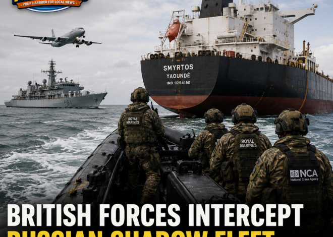 British Forces Intercept Suspected Russian “Shadow Fleet” Oil Tanker in English Channel