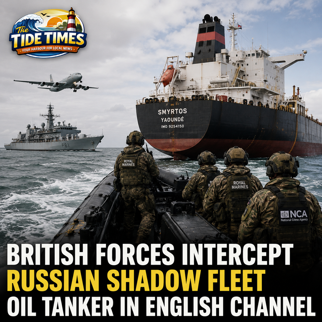 British Forces Intercept Suspected Russian “Shadow Fleet” Oil Tanker in English Channel